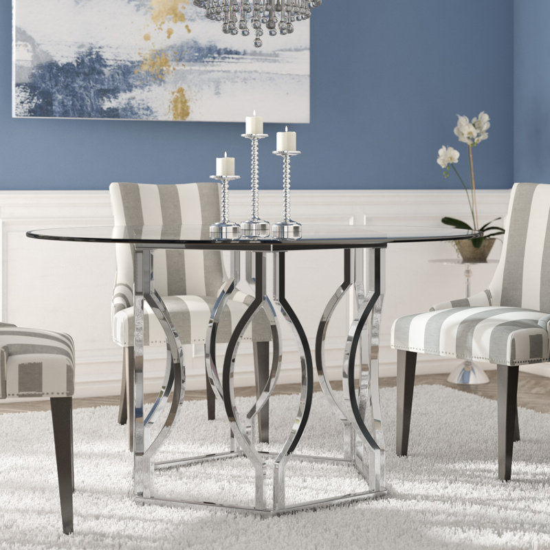 Willa Arlo Interiors Affric Glass Dining Table & Reviews Wayfair